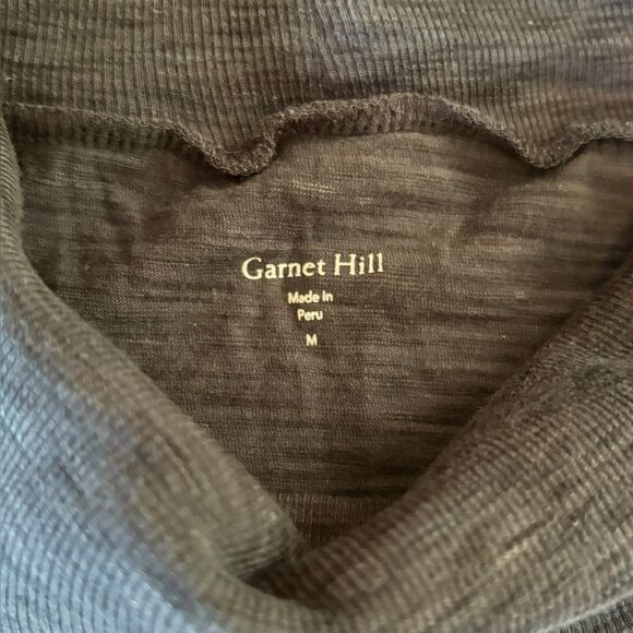 Garnet Hill Organic Pima Cotton Tunic Long Sleeve Cowl Neck Size Medium Gray - Picture 3 of 6